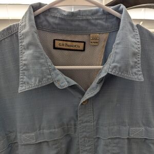 G.H. Bass & Co. Sky Blue Casual Short Sleeve Shirt - Size XL